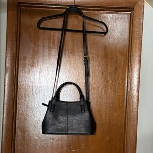 Sonoma Black Leather Crossbody Satchel